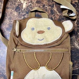 NWOT…Toddlers cute brown monkey backpack with leash attachment🤎
